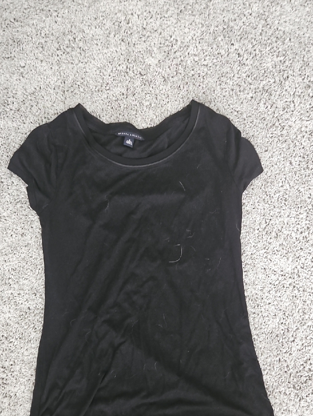 Banana Republic Black Short Sleeve Scoop Neck Top
